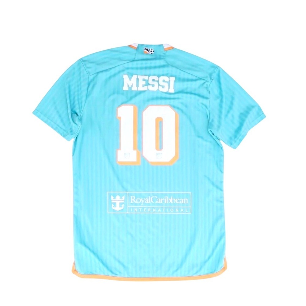 Adidas Inter Miami CF Messi 10 Royal Caribbean Jersey Soccer Shirt Lg